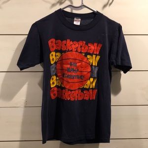 Vintage Jerzees navy blue graphic t-shirt size small (34-36)